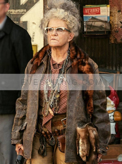 Ma June Fallout 2024 Brown Leather Jacket