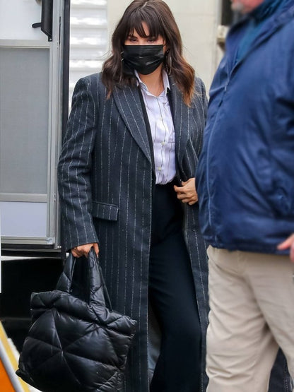 Mabel Mora Pinstripe Coat