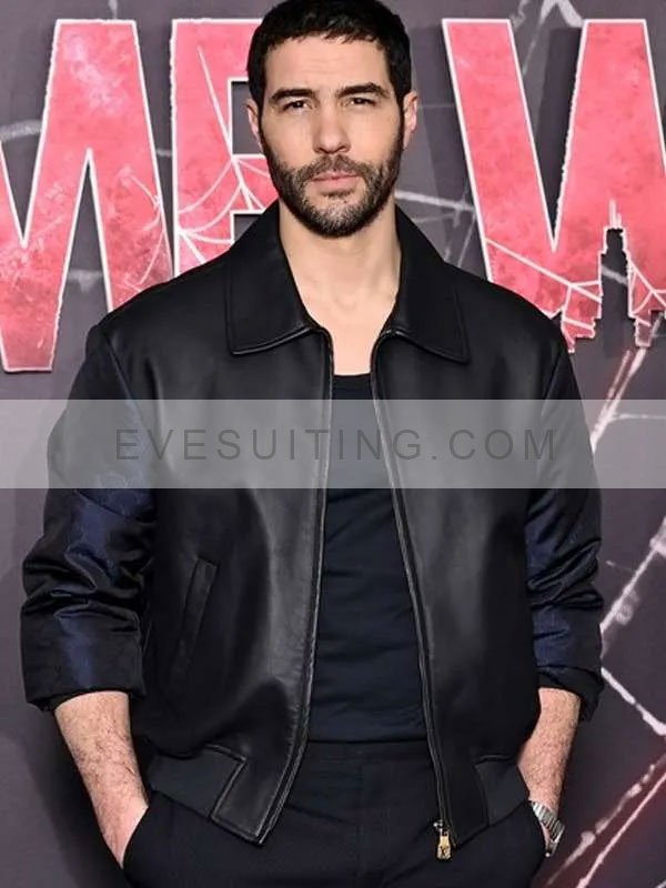 Madame Web 2024 Tahar Rahim Leather Jacket