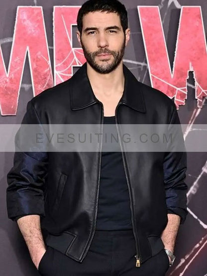 Madame Web 2024 Tahar Rahim Leather Jacket