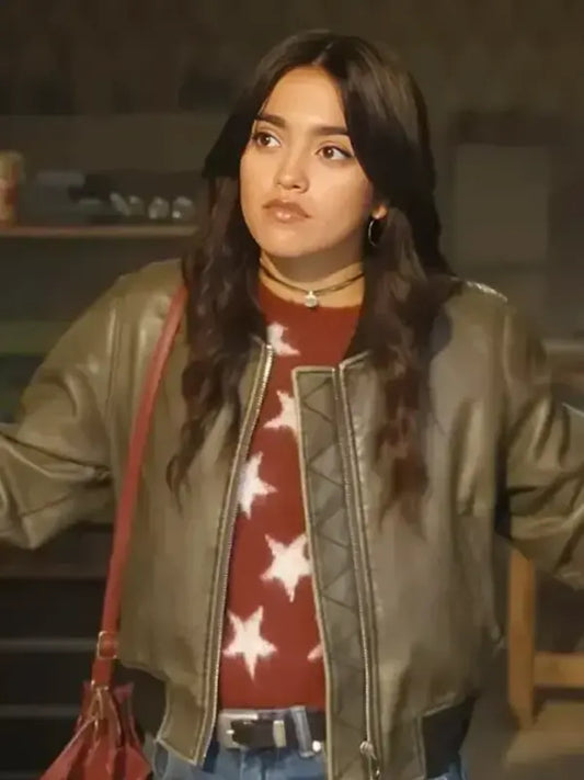 Maia Reficco La Dolce Villa Leather Bomber Jacket