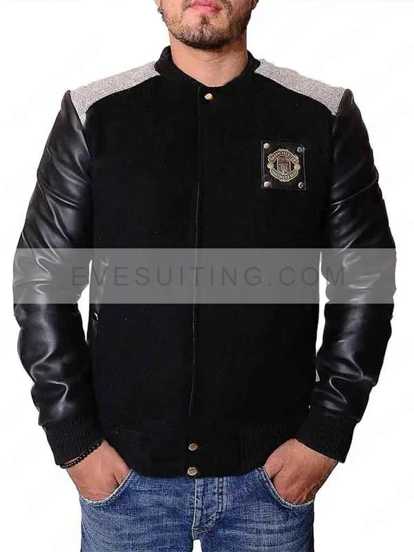 Manchester City Black Letterman Jacket