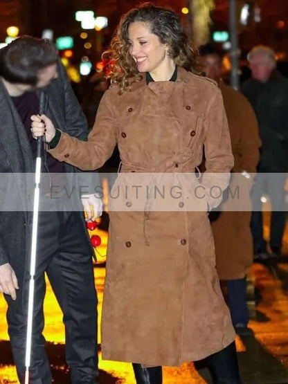 Margarita Levieva Daredevil Born Again 2024 Brown Coat