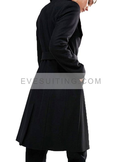 Marisol Nicholss Tv Series Riverdale Hermione Lodge Black Wool Trench Coat 