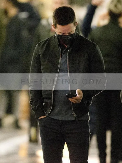 Mark Wahlberg Cotton Black Bomber Jacket