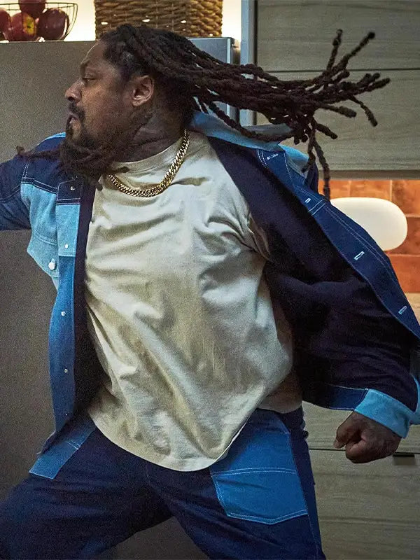Marshawn Lynch Movie Love Hurts 2025 Plaid Cotton Jacket