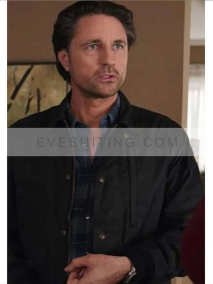 Martin Henderson Virgin River S04 Black Cotton Jacket