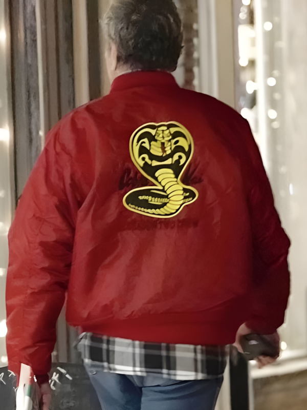 Martin Kove Cobra Kai John Kreese Red Bomber Jacket