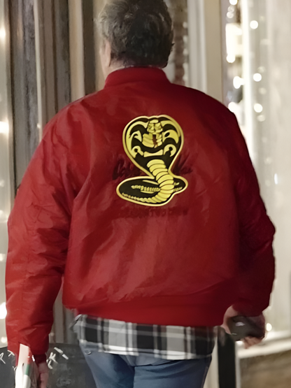 Martin Kove Cobra Kai John Kreese Red Bomber Jacket