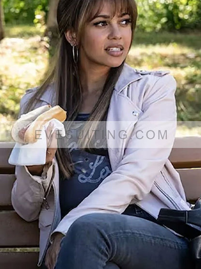 Max Mitchell White Biker Jacket