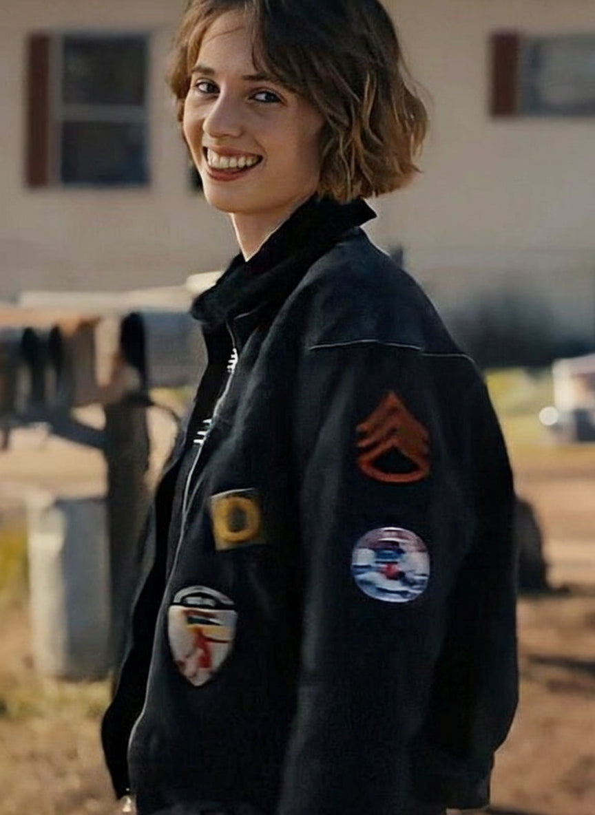 Maya Hawke Tv Series Stranger Things Robin Buckley Black Jacket
