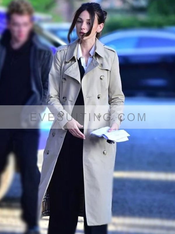 Maya Stern Beige Trench Long Coat