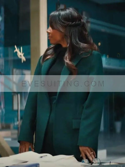 Mea Harper Movie Mea Culpa 2024 Kelly Rowland Green Wool Blazer