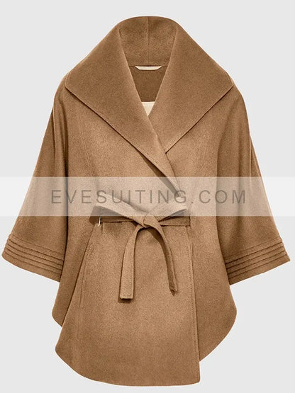 Meghan Markle Camel Cape Coat