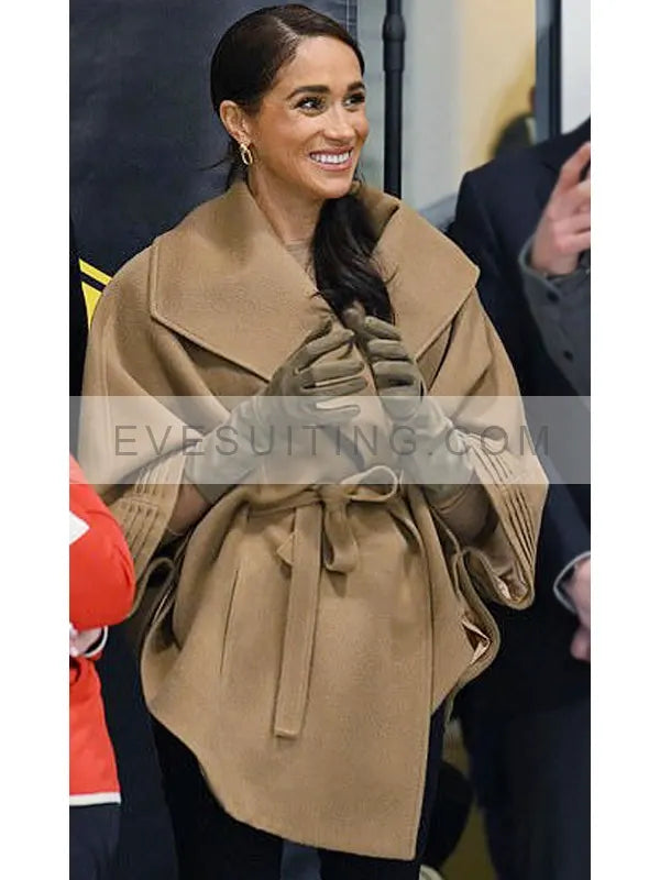 Meghan Markle Cape Wool Coat