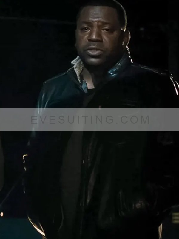 Mekhi Phife Movie Lights Out 2024 Max Bomer Black Bomber Leather Jacket