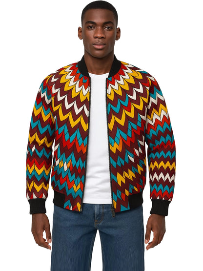Men's Ankara Bomber Jacket