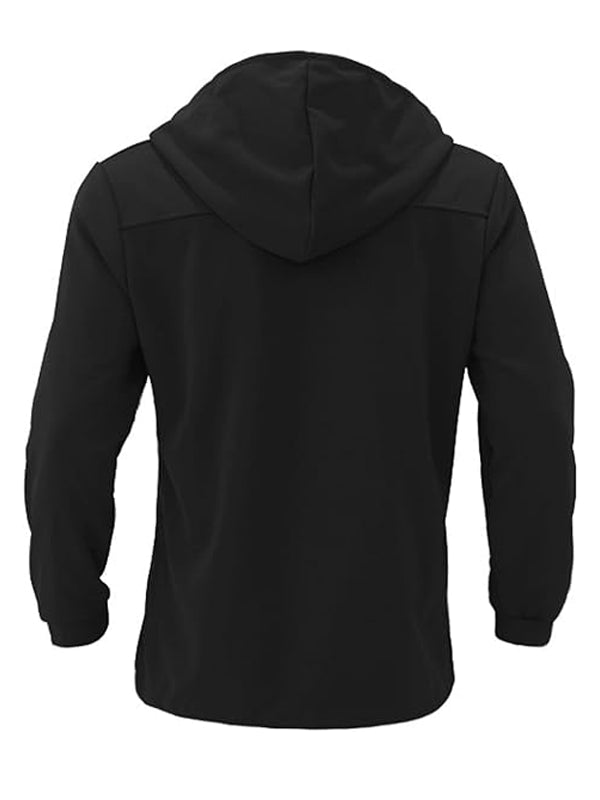 Men's Black Hooded Peacoat