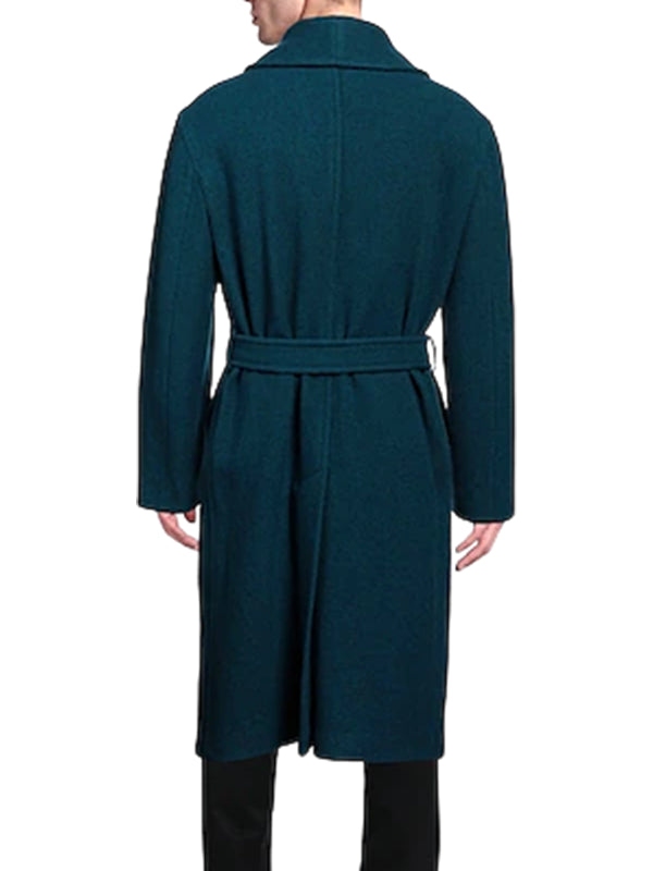 Men's Blue Wrap Coat