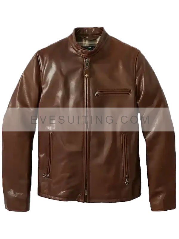 Men's Brown Cowhide Leather Jacket