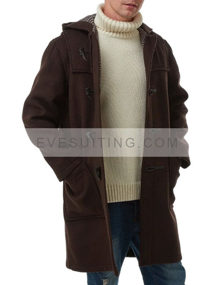 Men's Classic Fit Brown Duffle Coat