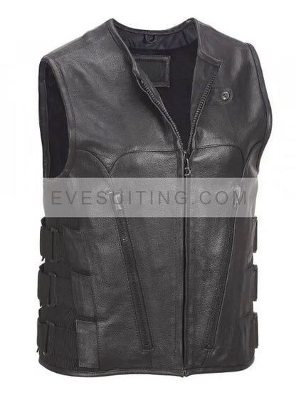 Men’s Commando Style Motorcycle Leather Vest