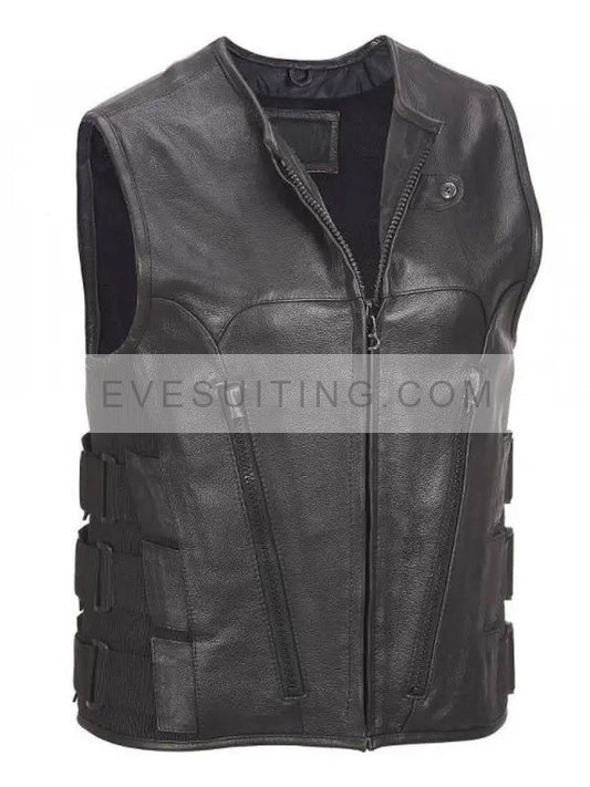 Men’s Commando Style Motorcycle Leather Vest