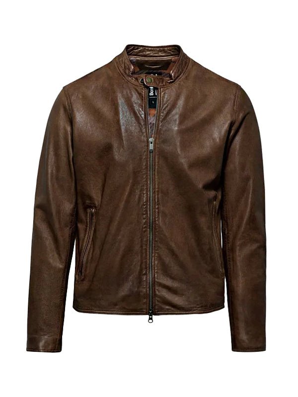 Men's Dark Brown Leather Jacket