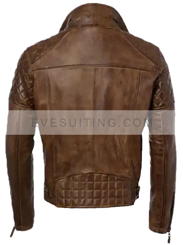 Men's Motorcycle Distressed Jacket