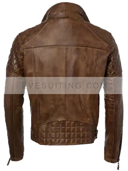 Men's Motorcycle Distressed Jacket