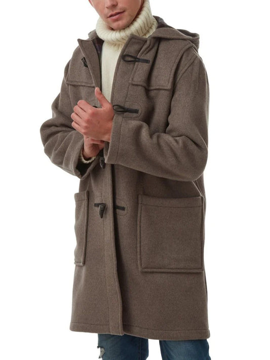 Men's Mushroom Wool Duffle Coat