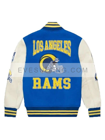 Men's OVO X NFL Los Angeles Rams Varsity Wool Full-Snap Jacket