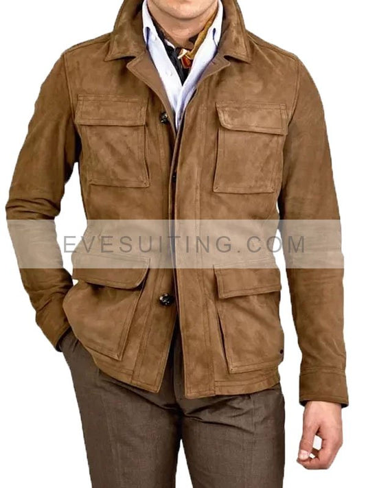 Men's Slim Fit Suede Leather Jacket