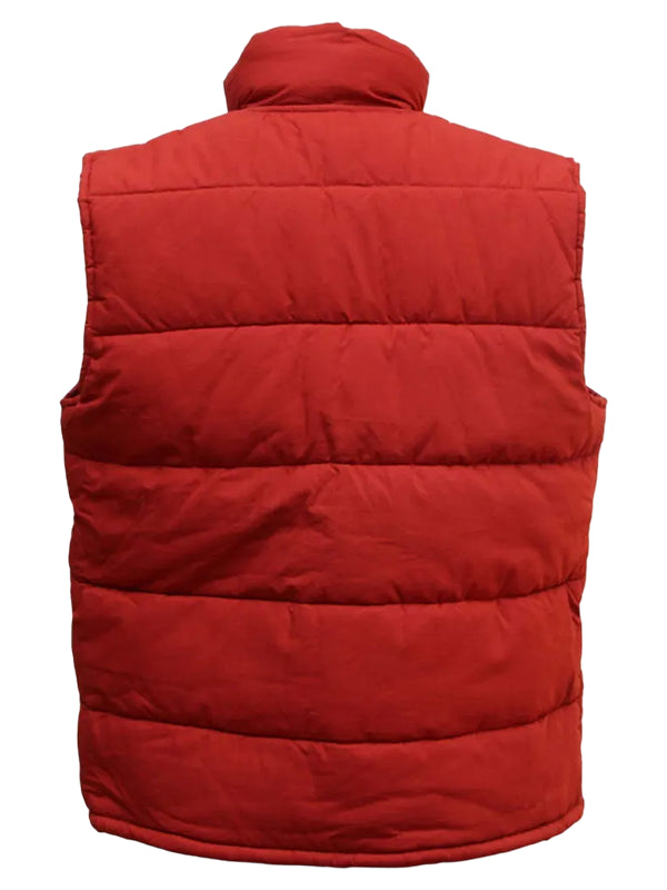 Michael J. Fox Back To The Future Marty McFly Red Puffer Vest