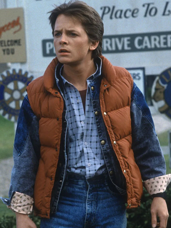 Michael J. Fox Red Vest
