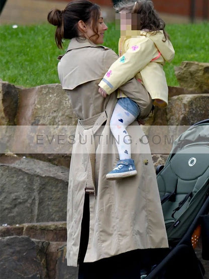 Michelle Keegan Beige Long Coat