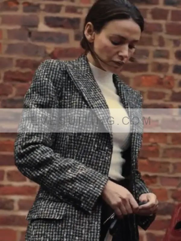 Michelle Keegan Checkered Coat