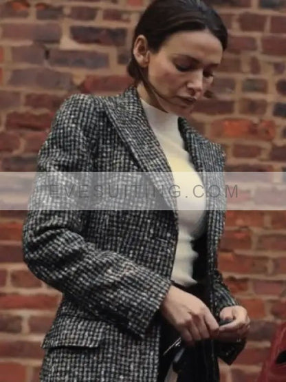 Michelle Keegan Checkered Coat