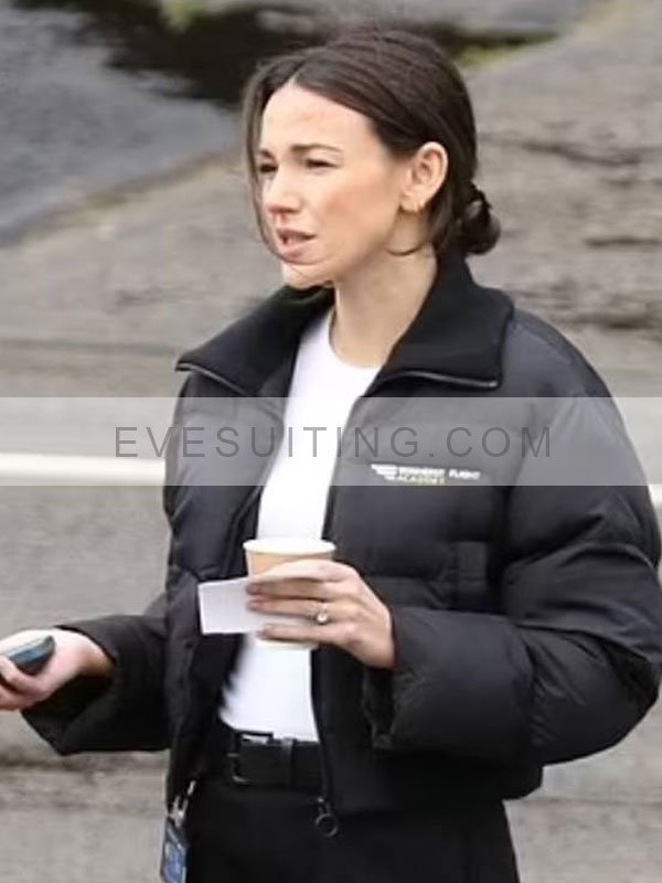 Michelle Keegan Fool Me Once 2024 Maya Stern Black Puffer Jacket