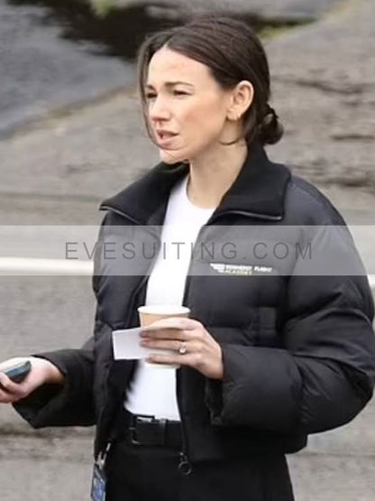 Michelle Keegan Fool Me Once 2024 Maya Stern Black Puffer Jacket