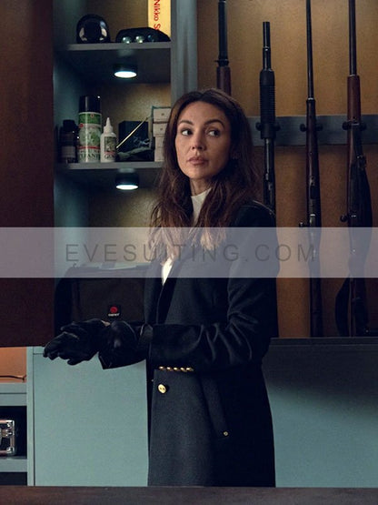 Michelle Keegan Fool Me Once Season 1 Maya Stern Black Trench Coat