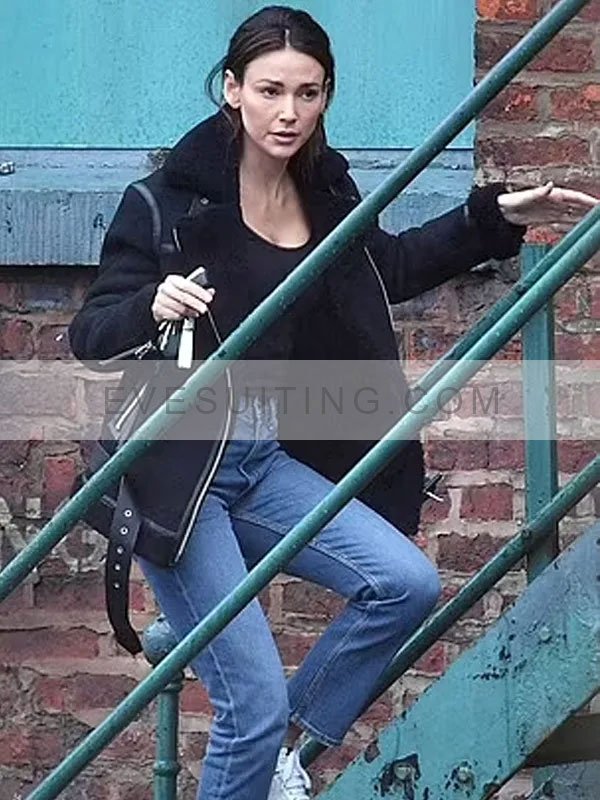 Michelle Keegan Shearling Leather Jacket
