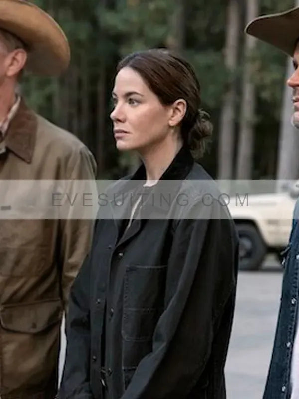 Michelle Monaghan Echoes 2022 Leni and Gina Black Denim Jacket