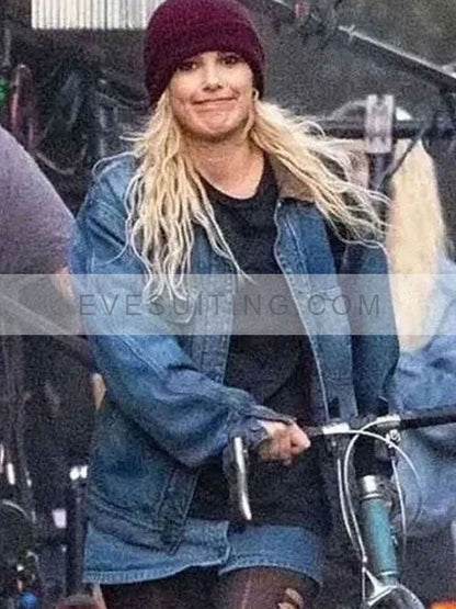 Michelle The Electric State 2024 Blue Vintage Denim Jacket