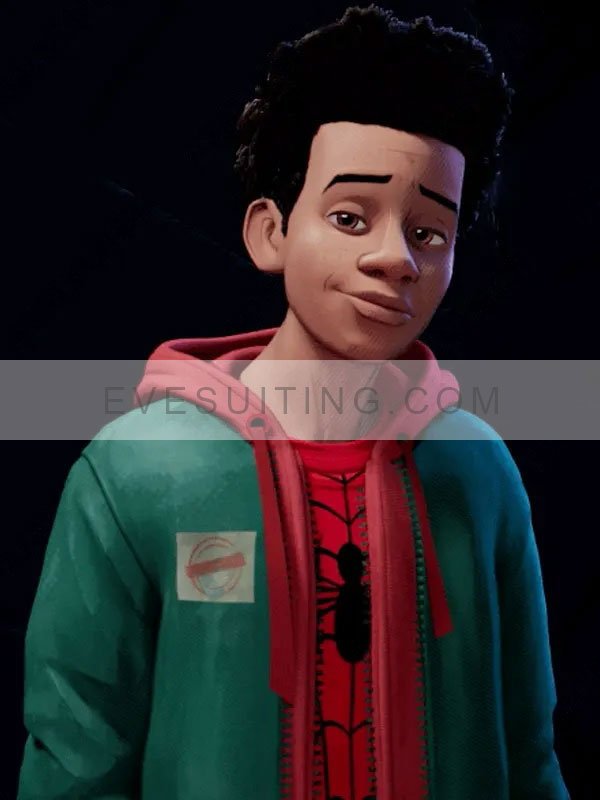 Miles Morales Spider-Man Across the Spider-Verse Shameik Moore Green Bomber Jacket