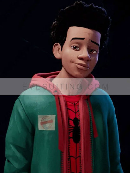 Miles Morales Spider-Man Across the Spider-Verse Shameik Moore Green Bomber Jacket