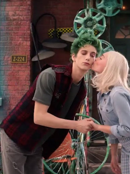 Milo Manheim Zombies 3 Zed Red And Black Checkered Design Vest