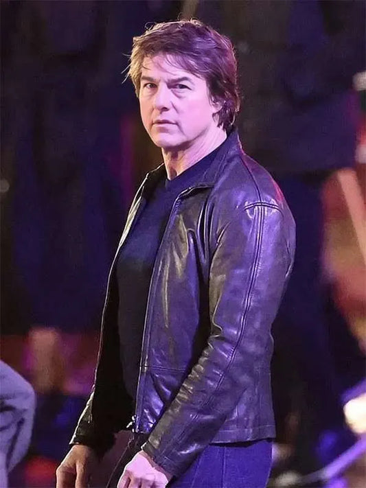 Mission Impossible 8 Tom Cruise Black Leather Jacket