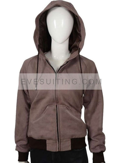 Monica Dutton Yellowstone Brown Fleece Hoodie
