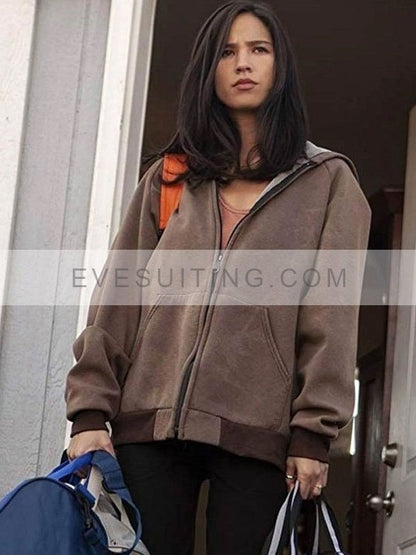Kelsey Asbille Yellowstone Brown Fleece Hoodie